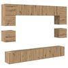 vidaXL TV-Schrankset 8 pcs Artisan-Eiche Holzwerkstoff