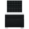 vidaXL Boxspringbett mit Matratze Schwarz 80x200 cm Stoff