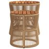 vidaXL Garten-Beistelltische 2 Stk. mit Holzplatte Beige Poly Rattan