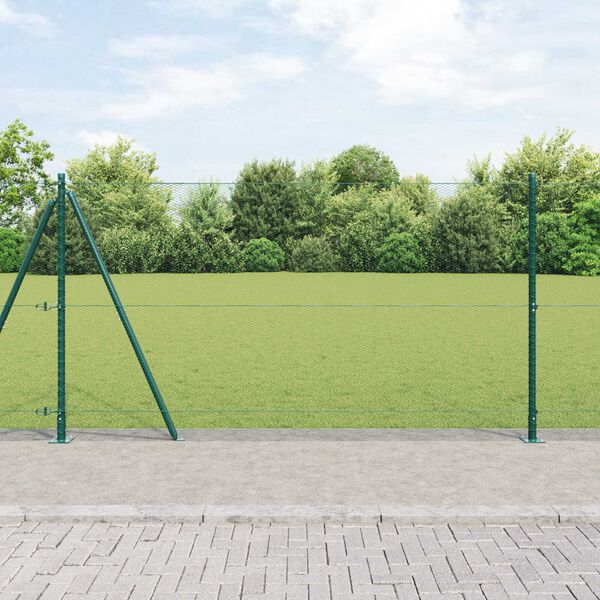 vidaXL Zaunpfosten Gr&uuml;n 100 x 1,2 m (13 mm Maschenabstand)