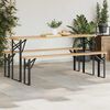 vidaXL Bier Tischbein 2 pcs Schwarz 39 x 3 x 75 cm