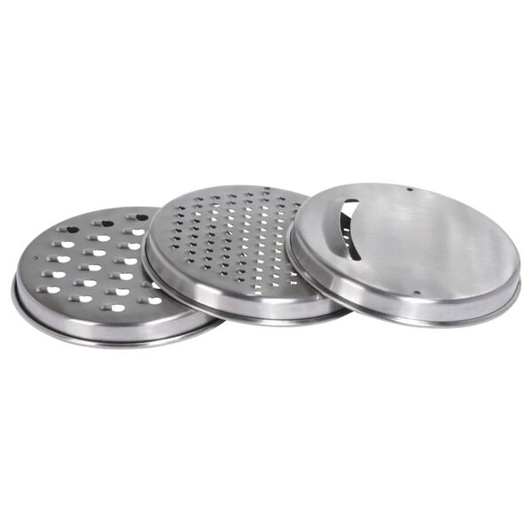 Excellent Houseware 4tlg R&uuml;hrsch&uuml;ssel mit Reibeaufs&auml;tzen Set Edelstahl
