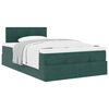 vidaXL Ottoman-Bett mit Matratze Dunkelgr&uuml;n 120x190 cm Samt