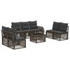 vidaXL Gartensofa-set 8 stk. Grau und Dunkelgrau Poly-Rattan