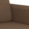 vidaXL 3-tlg. Sofagarnitur mit Kissen Braun Stoff