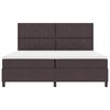 vidaXL Boxspringbett mit Matratze Dunkelbraun 200 x 200 cm Stoff