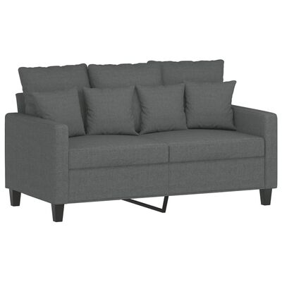 vidaXL 2-Sitzer-Sofa Dunkelgrau 120 cm Stoff