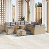 vidaXL Garten-Sofa-Set 13 pcs Beige und Hellgrau 80 x 80 x 71 cm