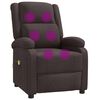 vidaXL Ohrensessel mit Massagefunktion Dunkelbraun Stoff