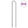 vidaXL Zeltheringe 12 Stk. U-Form 41,5 cm &Oslash;13 mm Verzinkter Stahl