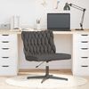 vidaXL B&uuml;rostuhl Drehbar Dunkelgrau Stoff