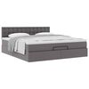 vidaXL Ottoman-Bett mit Matratze Grau 180x200 cm Kunstleder