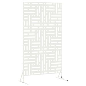 vidaXL Sichtschutz Wei&szlig; 100 x 50 x 180 cm Stahl