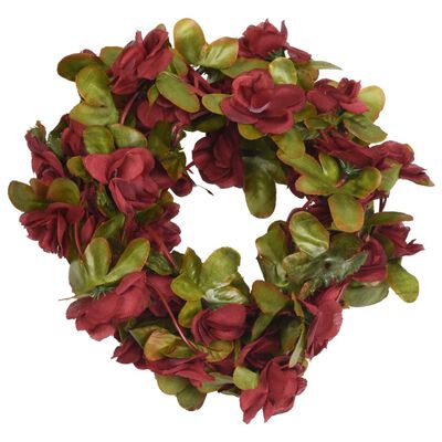 vidaXL Weihnachtskränze Blumen 6 Stk. Weinrot 250 cm