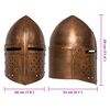 vidaXL Mittelalterlicher Ritterhelm Antik LARP Replik Kupfern Stahl