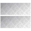 vidaXL Treppe Tritt 2 stk. 50 x 20 cm Silber Aluminium Rechtwinklig