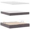 vidaXL Bett mit Stauraum und LED mit LED Grau 160 x 200 cm Kunstleder
