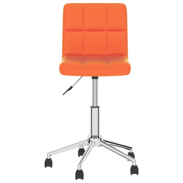 vidaXL Esszimmerstuhl Drehbar Orange Kunstleder