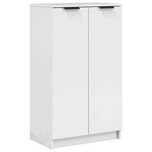vidaXL Schuhschrank Hochglanz-Wei&szlig; 59x35x100,5 cm Holzwerkstoff