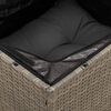 vidaXL Garten-Ecksofa mit Kissen Grau Poly Rattan