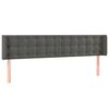 vidaXL Kopfteil mit Ohren Dunkelgrau 203x16x78/88 cm Samt