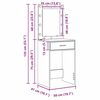 vidaXL Schminktisch 3 pcs Braun 40 x 41 x 135 cm Holzwerkstoff