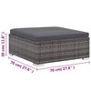 vidaXL 8-tlg. Garten-Lounge-Set mit Kissen Poly Rattan Grau