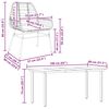 vidaXL 5-tlg. Garten-Essgruppe mit Kissen Schwarz Poly Rattan Glas