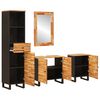 vidaXL Badezimmer Sets mit Schubladen mit Regal Natur Massivholz Mango