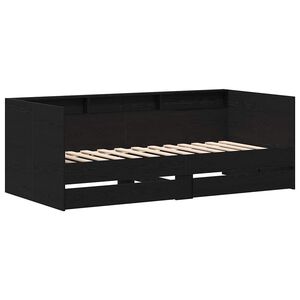 vidaXL Tagesbett Schwarz Eichen-Optik 75 x 190 cm Holzwerkstoff