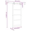 vidaXL Schiebet&uuml;r Wei&szlig; 93 x 211 cm Massives Kiefernholz