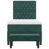 vidaXL Boxspringbett mit Matratze Dunkelgr&uuml;n 90 x 200 cm Samt