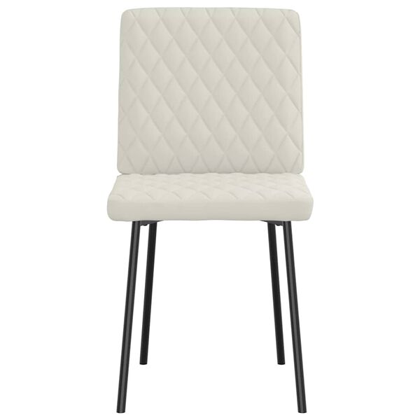 vidaXL Esszimmerst&uuml;hle 4 Stk. Creme Samt