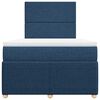 vidaXL Boxspringbett mit Matratze Blau 120x190 cm Stoff
