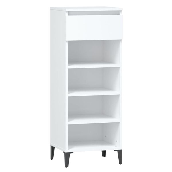 vidaXL Schuhregal Wei&szlig; 40x36x105 cm Holzwerkstoff