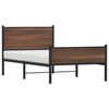 vidaXL Metallbett ohne Matratze Eichen-Optik 107x203 cm