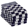 vidaXL 20-tlg. Handtuch-Set Blau und Wei&szlig; Baumwolle
