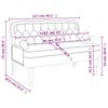 vidaXL Sitzbank mit R&uuml;ckenlehne Dunkelgr&uuml;n 119,5x64,5x75 cm Samt