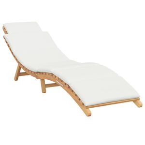 vidaXL Garten Sonnenliege Braun 198 x 55 x 58,5 cm Massivholz Teak