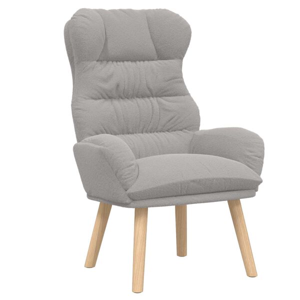 vidaXL Sessel Hellgrau 69 x 74 x 93 cm Sherpa-Stoff