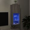 vidaXL TV-Schrank mit LED-Leuchten Grau Sonoma 40,5x30x102 cm