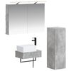 vidaXL Badezimmerschrank-Set 4 pcs Betongrau 50 x 14,5 x 70 cm