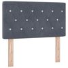 vidaXL Boxspringbett mit Matratze Dunkelgrau 200 x 80 cm Samt