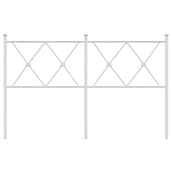 vidaXL Kopfteil Metall Wei&szlig; 140 cm