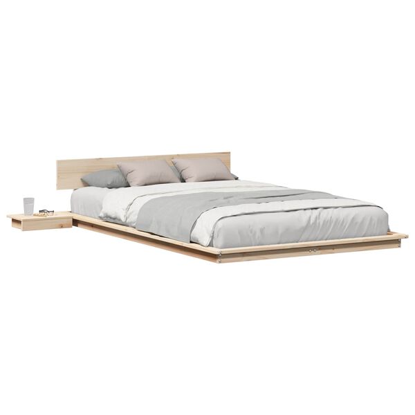 vidaXL Bettgestell Braun 135 x 190 cm Holz