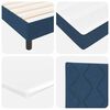 vidaXL Boxspringbett mit Matratze mit Matratze Blau 100 x 200 cm