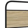 vidaXL Metallbett ohne Matratze Sonoma-Eiche 193x203 cm