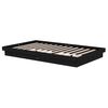vidaXL Massivholzbett Schwarz 120x200 cm