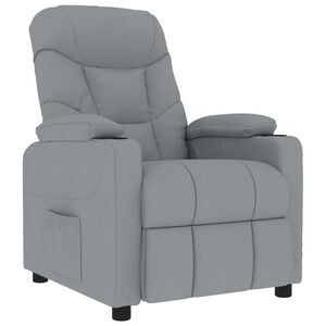 vidaXL Massagesessel Hellgrau Stoff