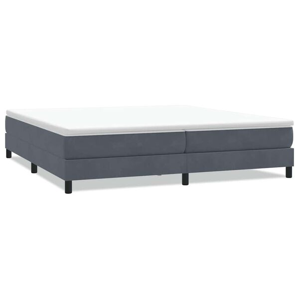 vidaXL Boxspringbett ohne Matratze Dunkelgrau 200x210 cm Samt